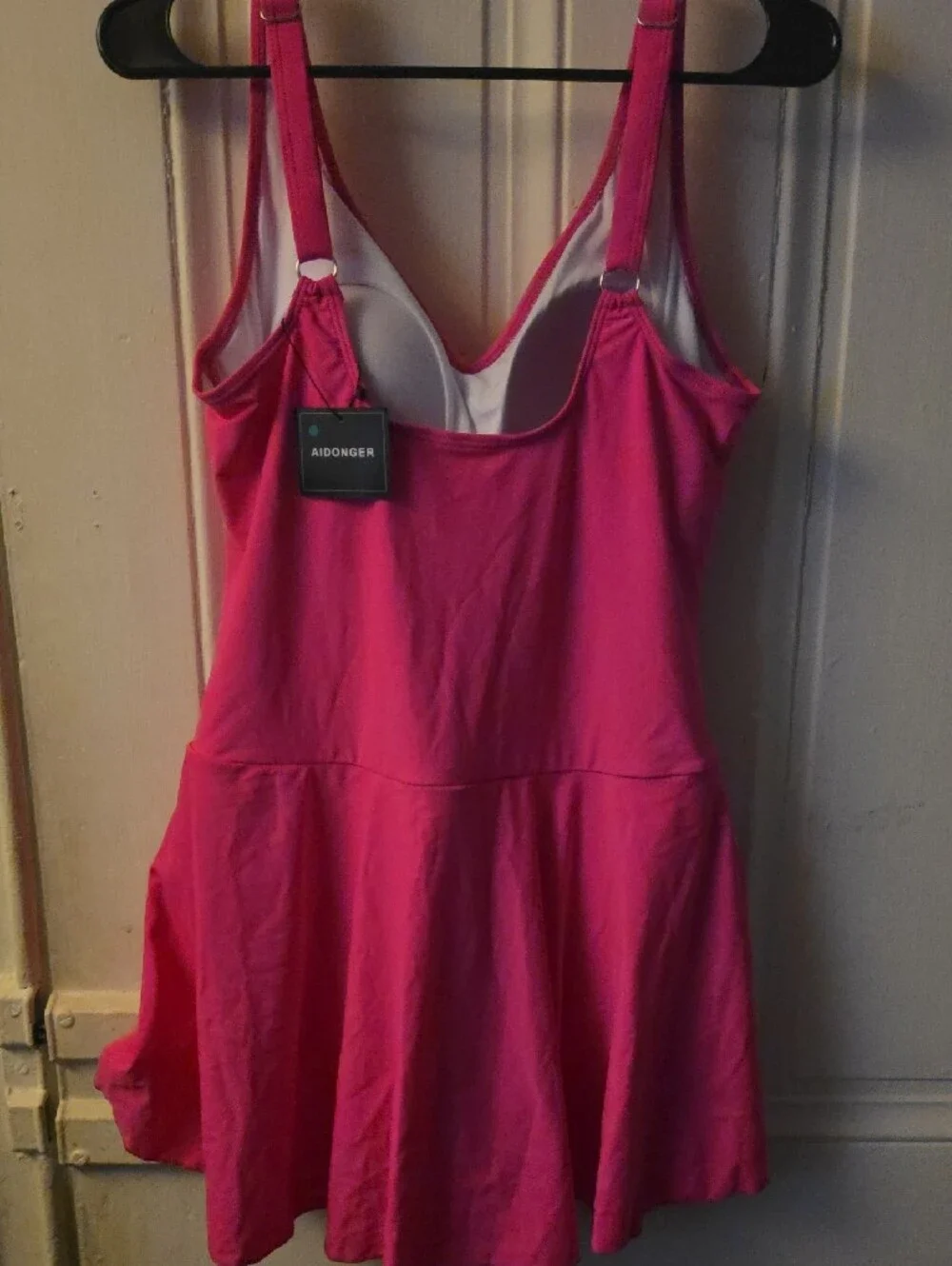 Women’s Hot Pink Sleeveless Swimsuit with Side Tie